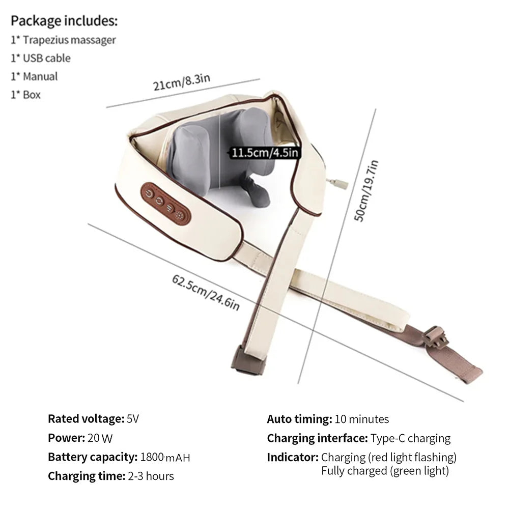 Foreverlily 26W Brushless Motor Neck And Shoulder Massager
