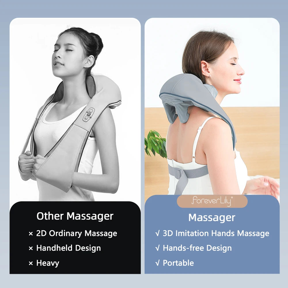 Foreverlily 26W Brushless Motor Neck And Shoulder Massager