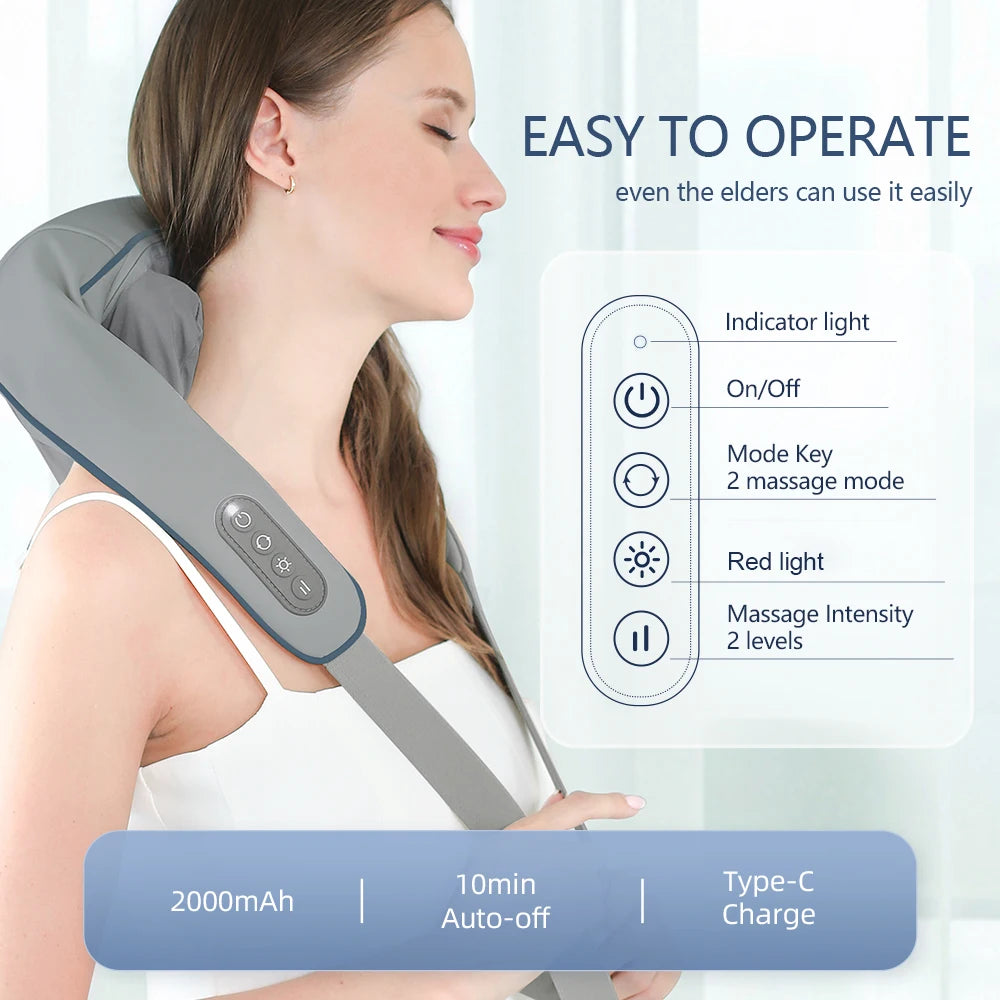 Foreverlily 26W Brushless Motor Neck And Shoulder Massager