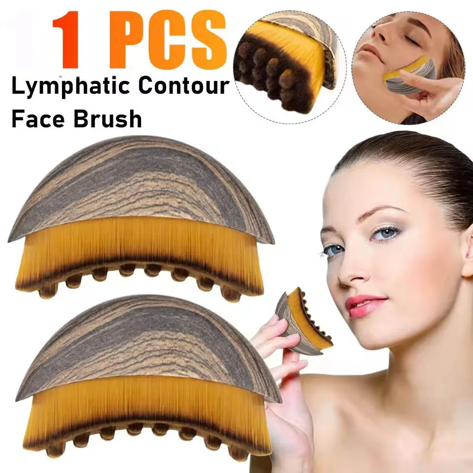 Lymphatic Contour Face Brush Lymphatic Drainage Reduce Puffiness Relief Fatigue Facial Massager Face Chin Skin Sculpting Tool